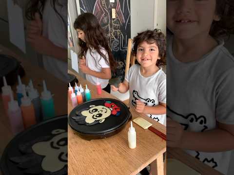 Pancake Art for Kids⚽ Cristiano Ronaldo Pancake Art #kidsshorts #pancakeartchallenge