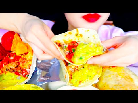 ASMR Crispy Chips and Burrito Eating Vlog, Mukbang 바삭한 칩과 부리또 먹기 @LycheeAsmr