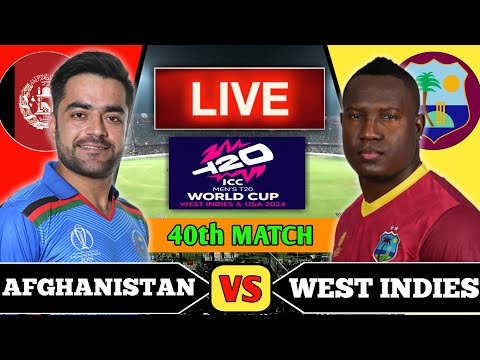 🔴Live: Afghanistan vs West Indies T20 World cup Live | AFG vs WI | Live Cricket Match Today