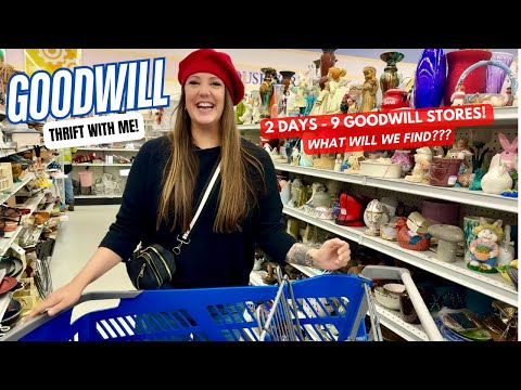 WE THRIFTED GOODWILL AFTER DARK! WAS IT WORTH IT??? Shopping 9 Goodwill Stores! - Reselling Vintage