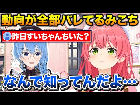 すいちゃんの家に居た事がなぜか35Pにバレてストーカーを疑うみこち【ホロライブ/さくらみこ/星街すいせい/切り抜き】