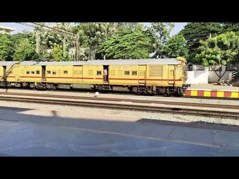 Train with Karnataka flag in the front