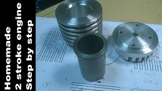 Homemade 2 stroke engine step by step - Part 2 + 3