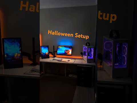 Halloween Setup🎃🔥   #gamingsetup #techsetup #pcgamingsetup #gaming #pcbuild #aesthetic #tech