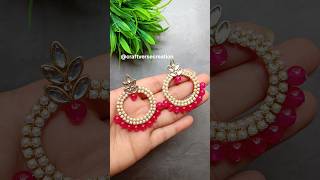 beautiful light weight earrings🔥🥰#shorts#diyearrings#youtubeshorts#creative#easydiyideas#viral#diy