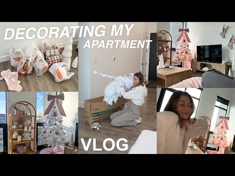 Decorating My Apartment For Christmas!  *cleaning, shopping & decorating VLOG*