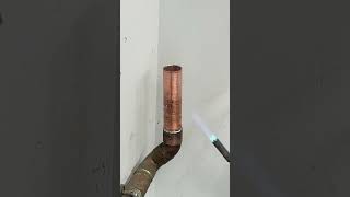 Plumbing basics: Soldering copper into an old fitting #plumbing #hvac #heating