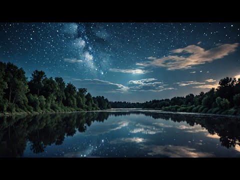 The beautiful flow of river water at night can make you sleep more soundly