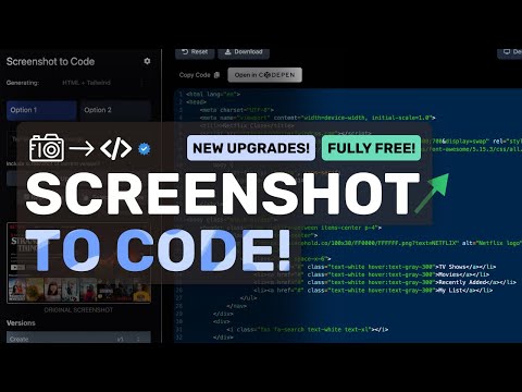 ScreenshotToCode (V2.0) + Free APIs: This FREE Coder BEATS V0 & Bolt!