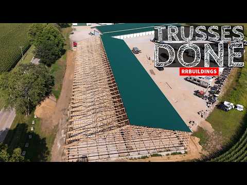 ALL Trusses Installed FINALLY on the BIGGEST Building