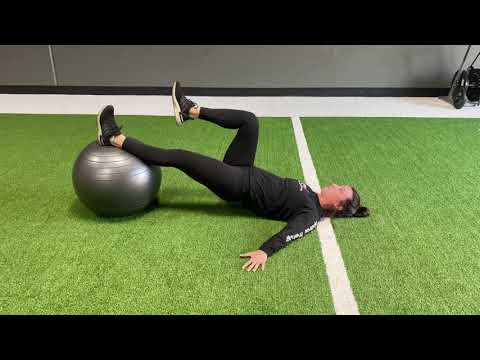 Stability Ball Single Leg Curl