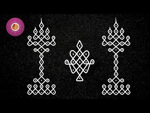 Diwali Special Deepam Rangoli Design with Dots | Sikku Deepam Kolam | Kuthu Vilakku Kolam Designs