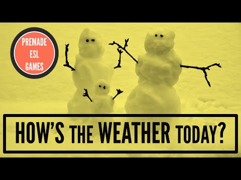 How's The Weather Today? | English Guessing Game | ESL Cloudy, Sunny, Rainy