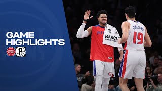 GAME HIGHLIGHTS: Pistons Win in Brooklyn