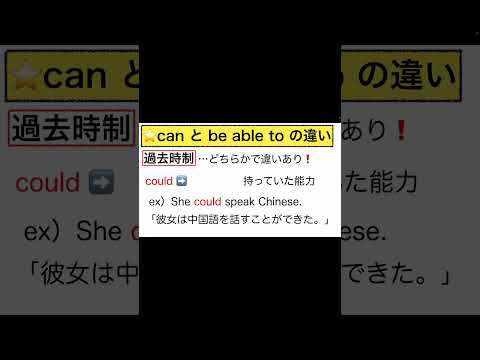 【高校英語 ざっくり！文法概要編】第18回 can と be able to の違い