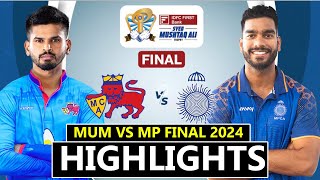 Final Match Mumbai Vs Madhya Pradesh  2024 Full  Match Highlights  ||  Syed Mushtaq Ali Trophy 2024