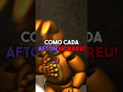 COMO CADA AFTON MORREU! #viral #fnaf #shorts #fnaf5 #fnaf4 #fnaf3 #afton #springlock #bite #fnaf2