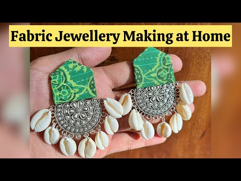 DIY Fabric Jewellery Making at Home | Fabric Earrings Tutorial | Handicrafts by Shireen Mirza