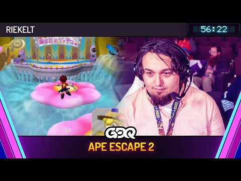 Ape Escape 2 by Riekelt in 56:22 - Awesome Games Done Quick 2025