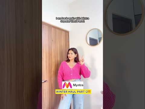 Myntra sweater #youtubeshorts #myntra #myntrahaul #winter #winterhaul #style