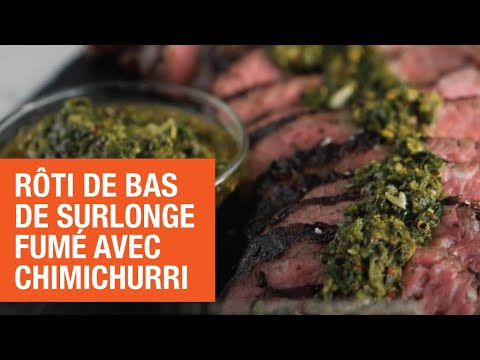 Rôti de bas de surlonge fumé au charbon de bois avec chimichurri | Home Depot Canada