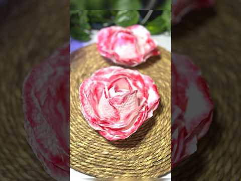 Rose Flower 🌹🌸Rose Flower Paper Rose #papercrafts #rose #paperrose #flowerarrangement #kidscrafts