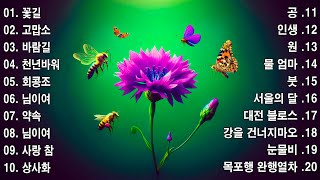 감성 트로트 모음 KPOP (TROT) PLAYLIST☘️💦 ( 꽃길.상사화.여인의 눈물.회룡포.바람길...)