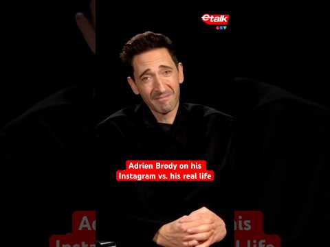 Adrien Brody on his Instagram vs. his real life