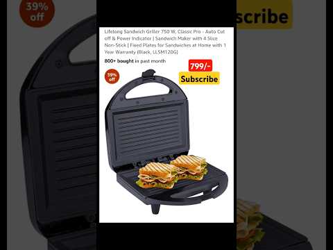 Lifelong Sandwich Griller 750 W, Classic Pro - Auto Cut off & Power Indicator |