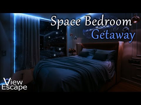 Space Bedroom Getaway | Space White Noise Ambience | Relaxing Sounds of Space Flight | 10 HOURS