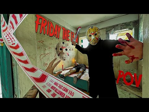 PARKOUR POV vs JASON VOORHEES IN REAL LIFE l FRIDAY THE 13TH 1.0 ( Halloween Parkour POV Chase )