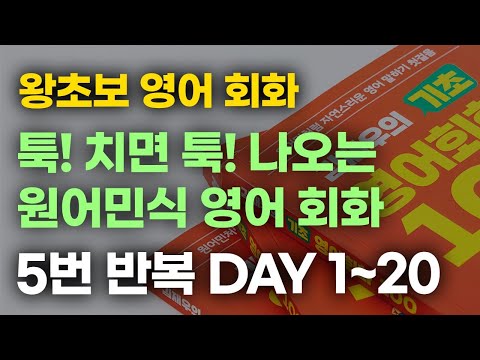 [김재우의 기초 영어회화 100] DAY 1~20 5번 듣기 l 입이 얼얼할 때까지 반복하세요! l 왕초보 영어