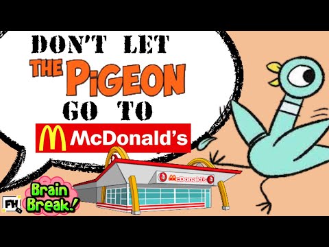 Don't Let The Pigeon Go To McDonalds🍔 | Read Across America Kids Brain Break