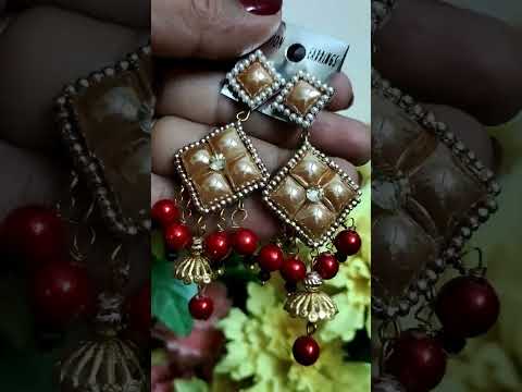 Party wear #staylish#earrings #making at home 🥰 please like share and subscribe my channel