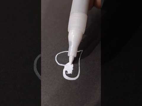 🤍 activating white thin acrylic painting marker | #drawpretty #art #shortsvideo #painting #drawing