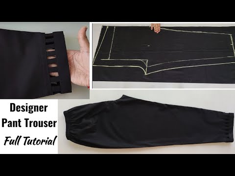 Pant Cutting and stitching | Pant Trouser Cutting and Stitching with Bottom design