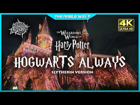 Hogwarts Always Slytherin Version FULL SHOW In 4K | Nighttime Fireworks Show At Islands of Adventure