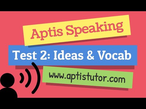 Aptis ESOL Speaking Test 2 with Ideas and Vocabulary