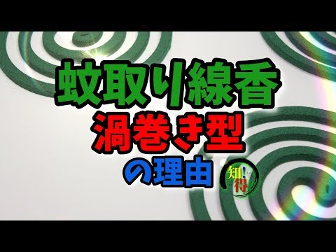 ◆知っ得◆雑学　蚊取り線香が渦巻き型の理由と作り方