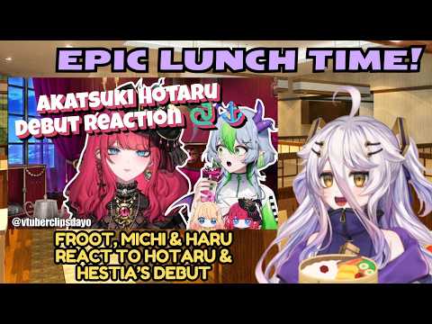 Henya Epic Lunch Time!: Froot, Michi, & Haruka React to Hotaru & Hestia's Debut