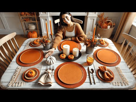 🍊 Best Orange Round Placemats | FunWheat Washable Placemats 🍊