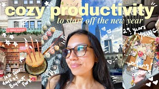 a cozy & productive start to the new year as a full time entrepreneur // small business owner vlog