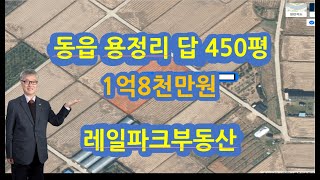 동읍토지/용정리/답/1억8천/대토용토지 매물소개