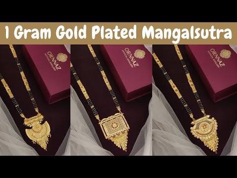 1 Gram Gold Plated Mangalsutra Shopping - Fancy 1 Gram Gold Long Mangalsutra Designs with Price