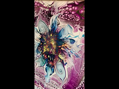 #shorts Purple Parrot Floating Bloom #acrylicpouring #fluidart #abstract #fluidpaintingart