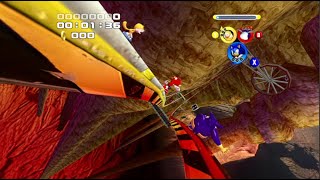 Rail Canyon - Team Mighty (Mighty, Ray, Big) - Sonic Heroes HD Modded