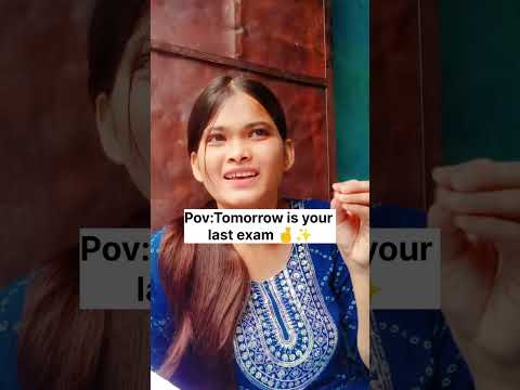 Pov:Tomorrow is your " LAST EXAM "✨🤞 || Laugh with Honey | #lastexam #relatable  #exam #explorepage