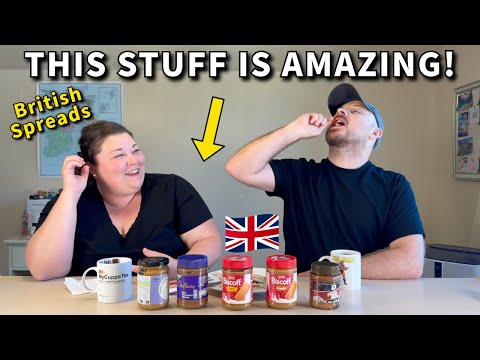 Americans Try Sweet British Spreads | Biscoff, Cadbury & More!