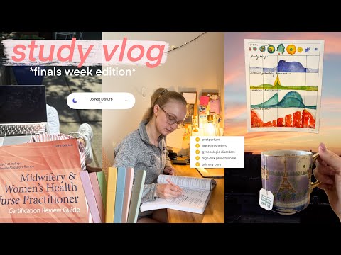 productive grad school STUDY VLOG 😌 | finals week, getting sick, + last exam of school ever