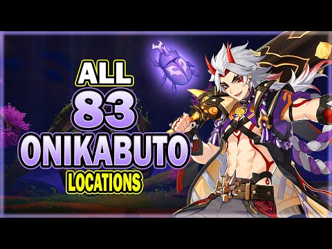 All 83 Onikabuto Locations - Efficient Farming Route - Itto & Heizou Ascension Material | Genshin